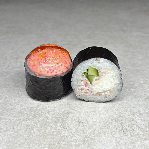 Запеченный лав с крабом