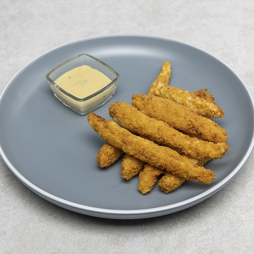 Чикен стрипс с медово-горчичным соусом